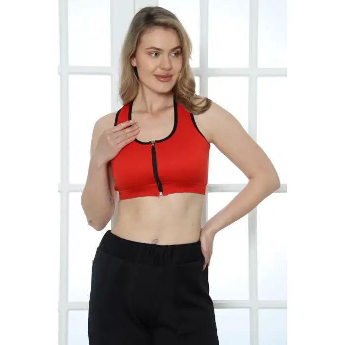 Fermuarlı Scuba Sporcu Sütyen