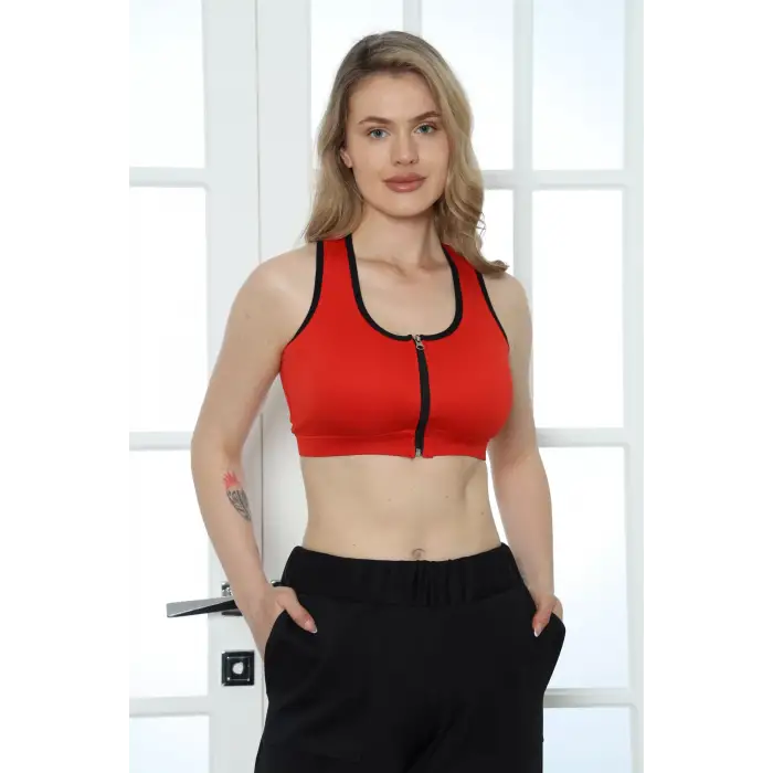 Fermuarlı Scuba Sporcu Sütyen