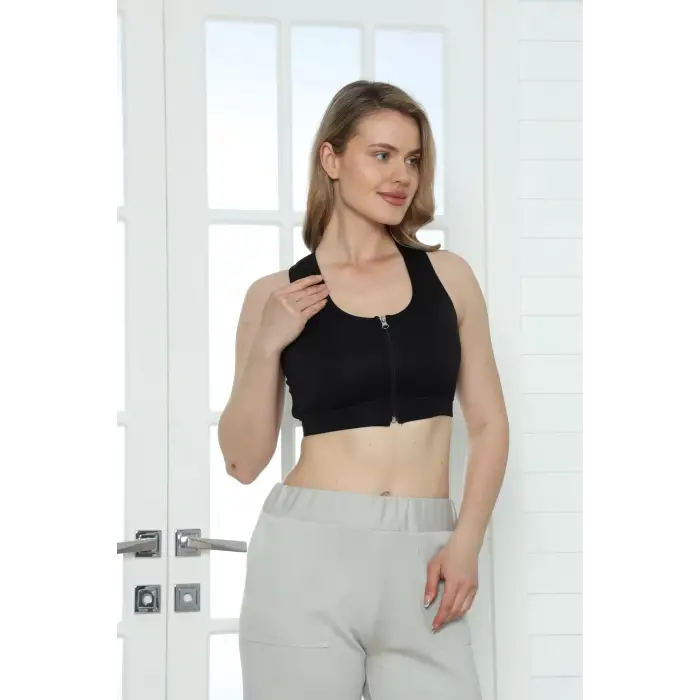 Fermuarlı Scuba Sporcu Sütyen