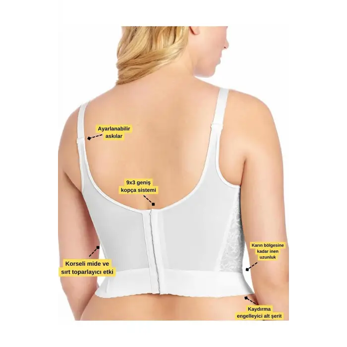 Korse Tip Mideli Toparlayıcı Sütyen