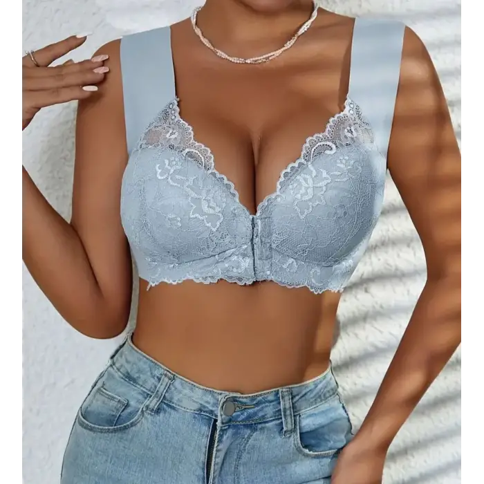 Önden Kopcalı Lazer Kesim Sütyen