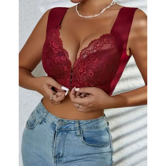 Önden Kopcalı Lazer Kesim Sütyen