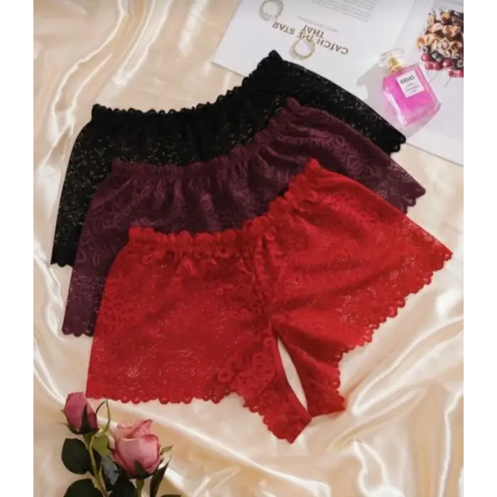 ÖZEL BÖLGESİ AÇIK DANTEL KÜLOT (3 ADET)