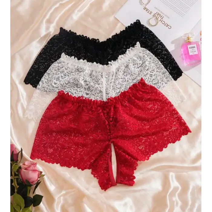 ÖZEL BÖLGESİ AÇIK DANTEL KÜLOT (3 ADET)