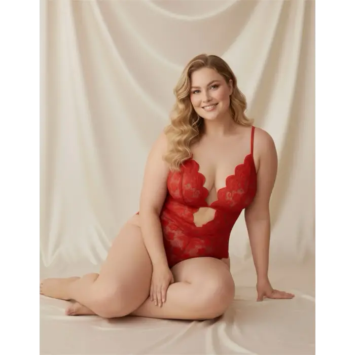 ÖZEL BÖLGESİ AÇIK FANTEZİ DANTEL BODY