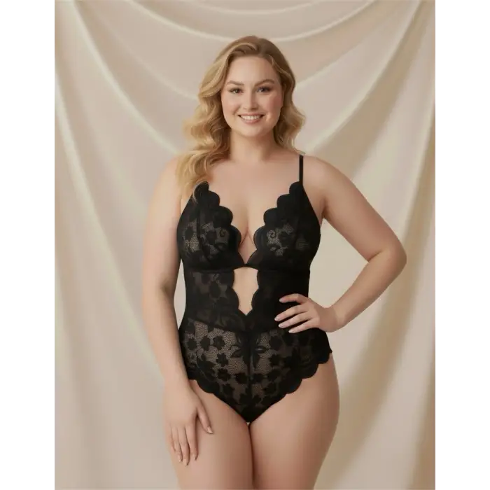 ÖZEL BÖLGESİ AÇIK FANTEZİ DANTEL BODY