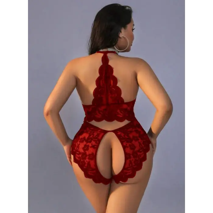 Özel Bölgesi Açık Fantezi Dantel Body