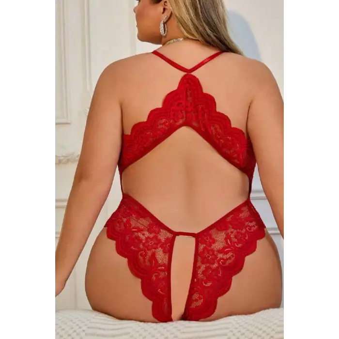 ÖZEL BÖLGESİ AÇIK FANTEZİ DANTEL BODY