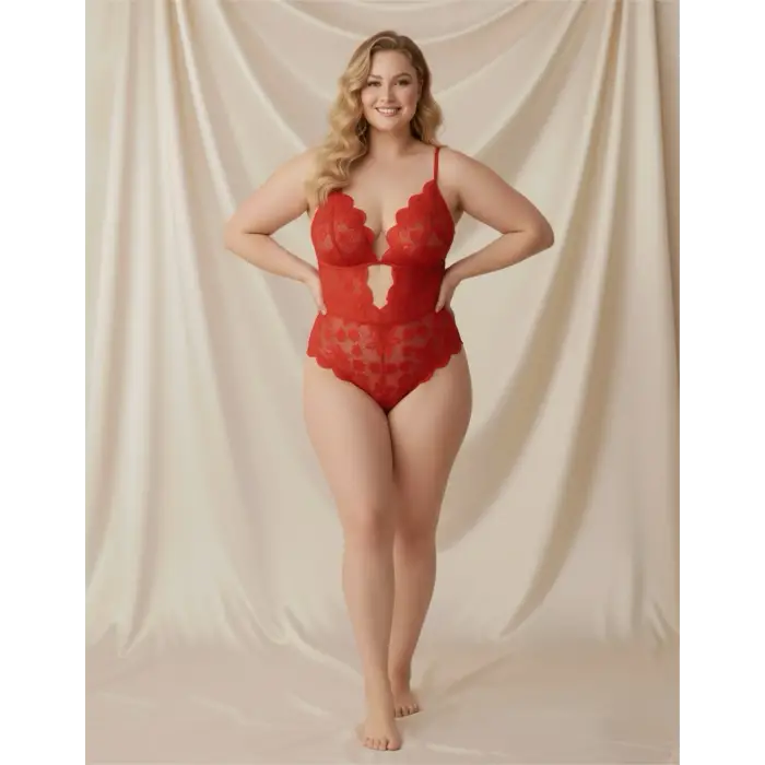 ÖZEL BÖLGESİ AÇIK FANTEZİ DANTEL BODY