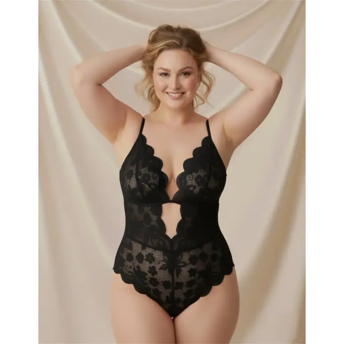 ÖZEL BÖLGESİ AÇIK FANTEZİ DANTEL BODY