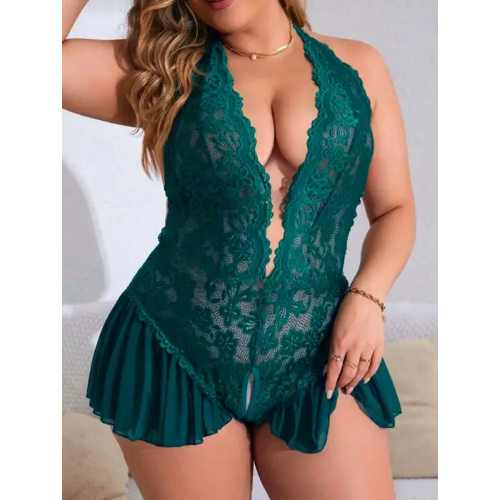 Özel Bölgesi Açık Fantezi Dantel Gecelik