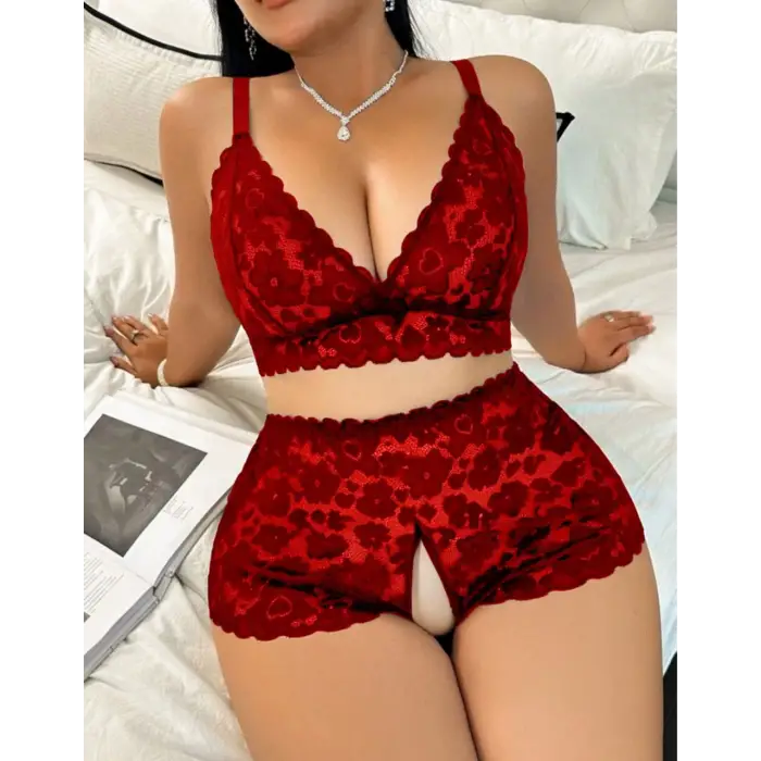 ÖZEL BÖLGESİ AÇIK FANTEZİ DANTEL TAKIM