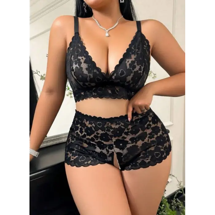 ÖZEL BÖLGESİ AÇIK FANTEZİ DANTEL TAKIM