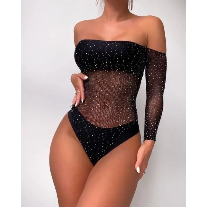 Taşlı Fantazi Bodysuit