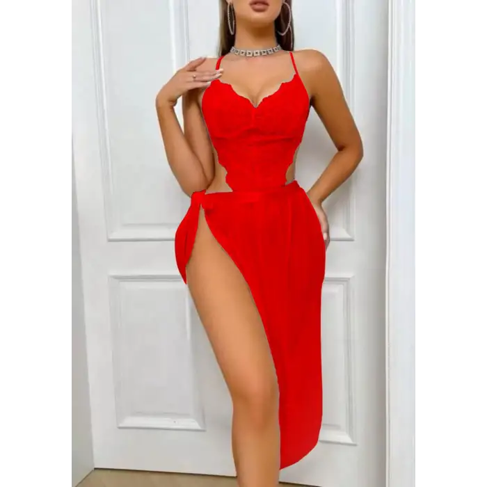 TRANSPARAN DANTELLİ GECELİK