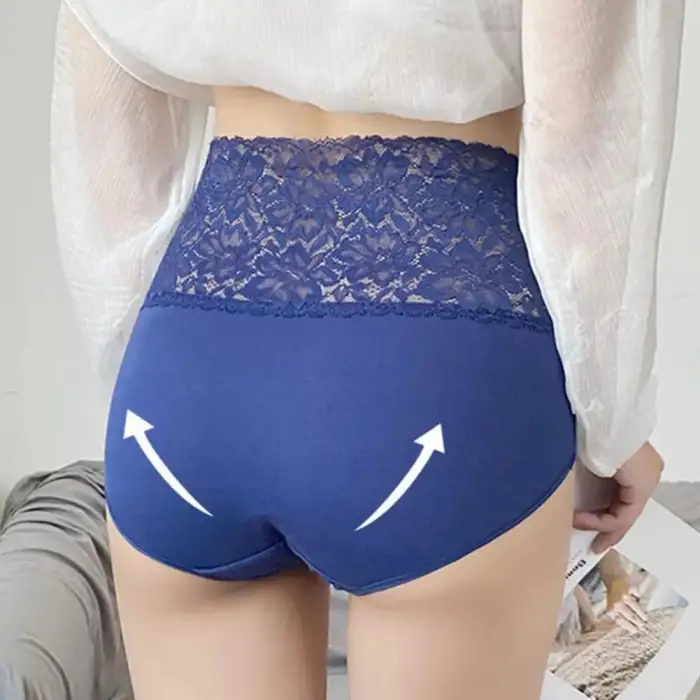 Yüksek Bel Dantelli Külot