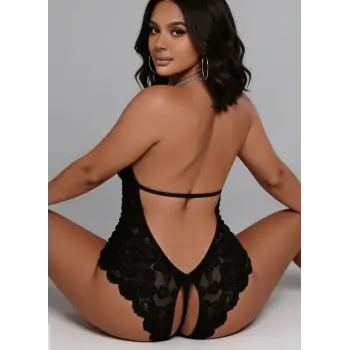 ÖZEL BÖLGESİ AÇIK FANTEZİ DANTEL BODY