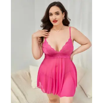 Büyük Beden Dantel Gecelik