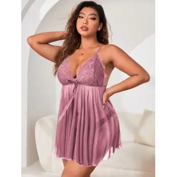 Büyük Beden Dantelli Gecelik