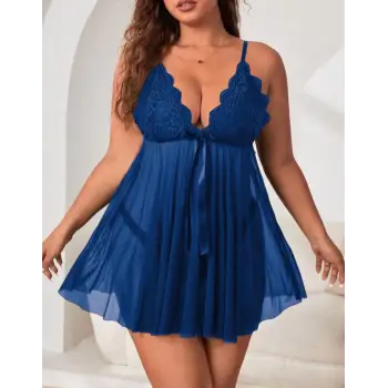 Büyük Beden Dantelli Gecelik