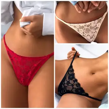 BÜYÜK BEDEN DANTELLİ STRİNG (3 ADET)