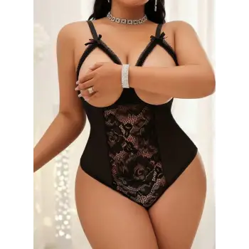 Büyük Beden Dantelli Transparan Gecelik