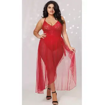 Büyük Beden Etekli Fantezi Gecelik