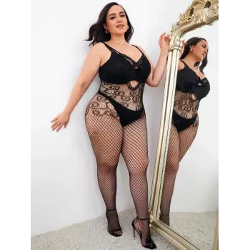 Büyük Beden Fantazi Vücut Çorabı XL_2XL