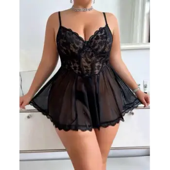 Büyük Beden Transparan Gecelik