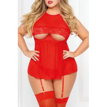 Fantezi Büyük Beden Jartiyerli Gecelik