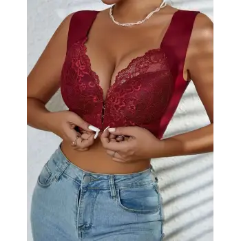 Önden Kopcalı Lazer Kesim Sütyen