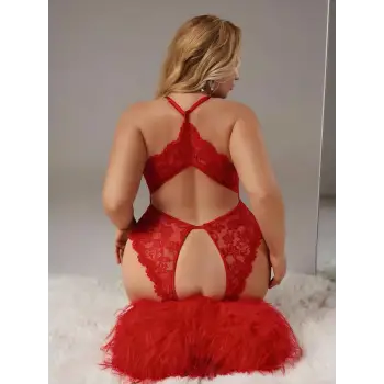 ÖZEL BÖLGESİ AÇIK FANTEZİ DANTEL BODY