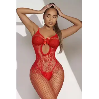 Özel Bölgesi Açık Vücut File Vücut Çorabı