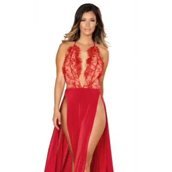 Yırtmaçlı Uzun Fantezi Gecelik