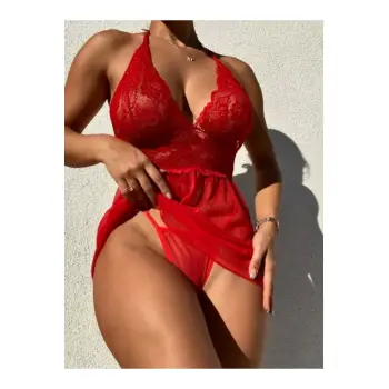 DANTEL DETAY TRANSPARAN FANTEZİ SÜTYEN ETEK TAKIM