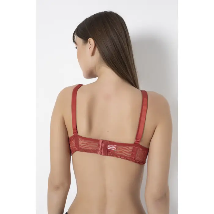 Mozaik Desen Tüllü Toparlayıcı Sütyen