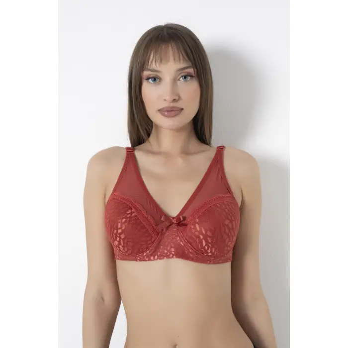 Mozaik Desen Tüllü Toparlayıcı Sütyen