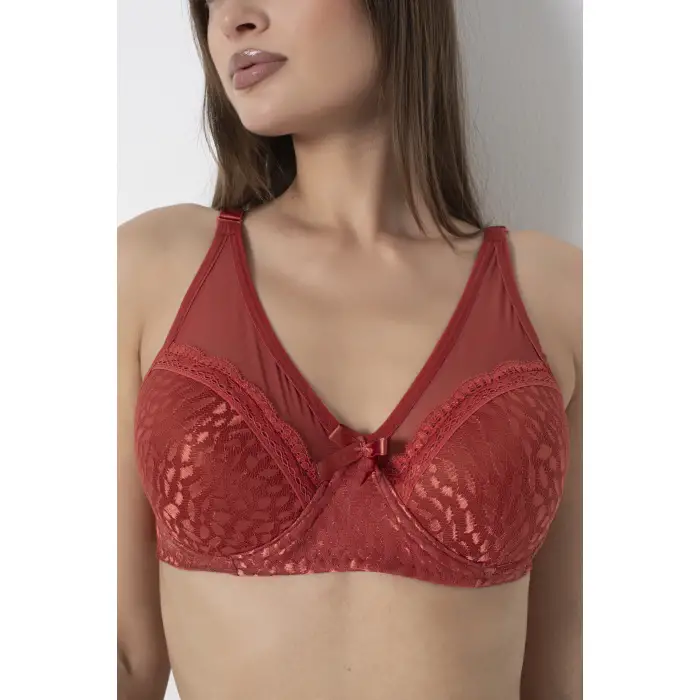 Mozaik Desen Tüllü Toparlayıcı Sütyen