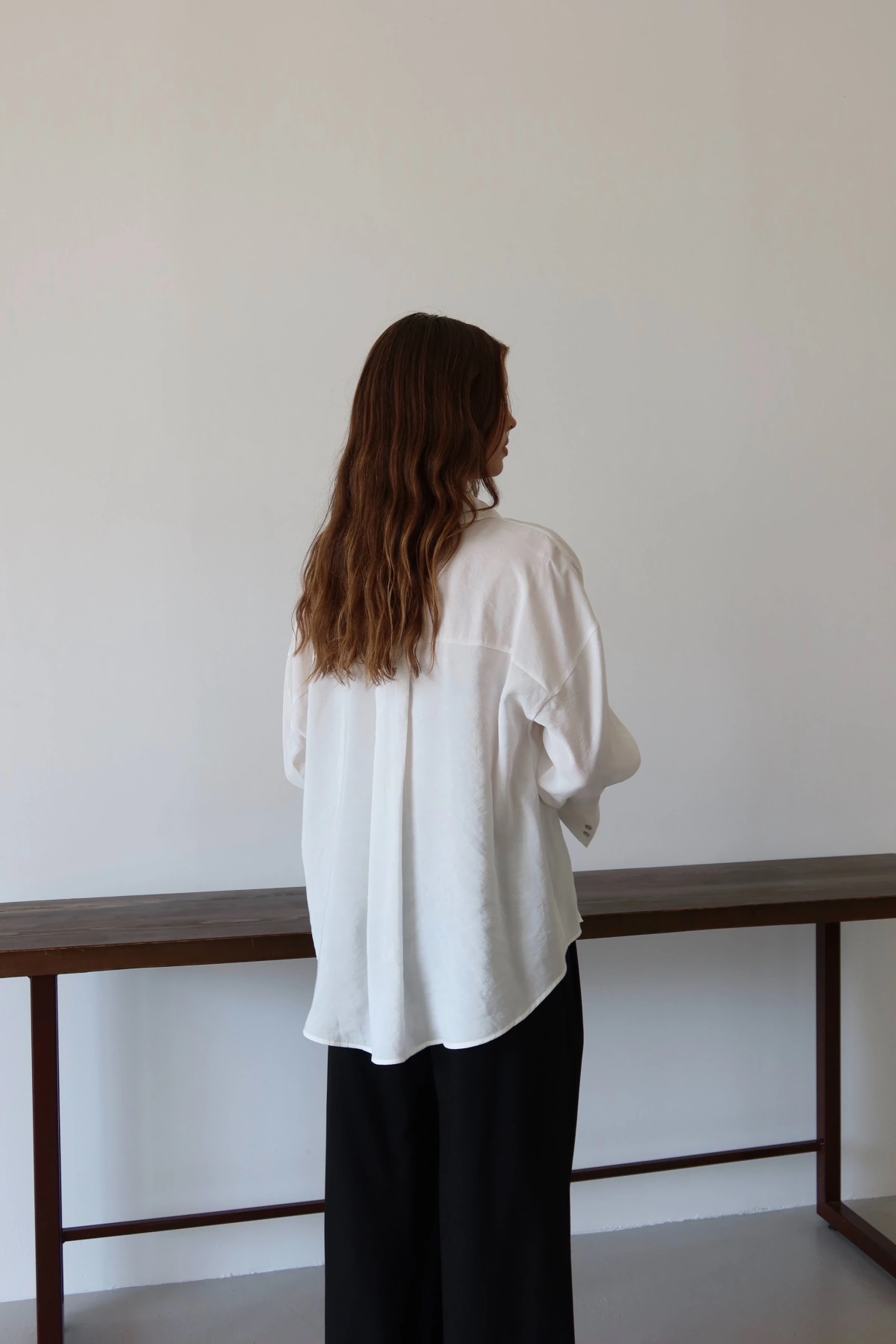 Basic Modal Gömlek Ekru