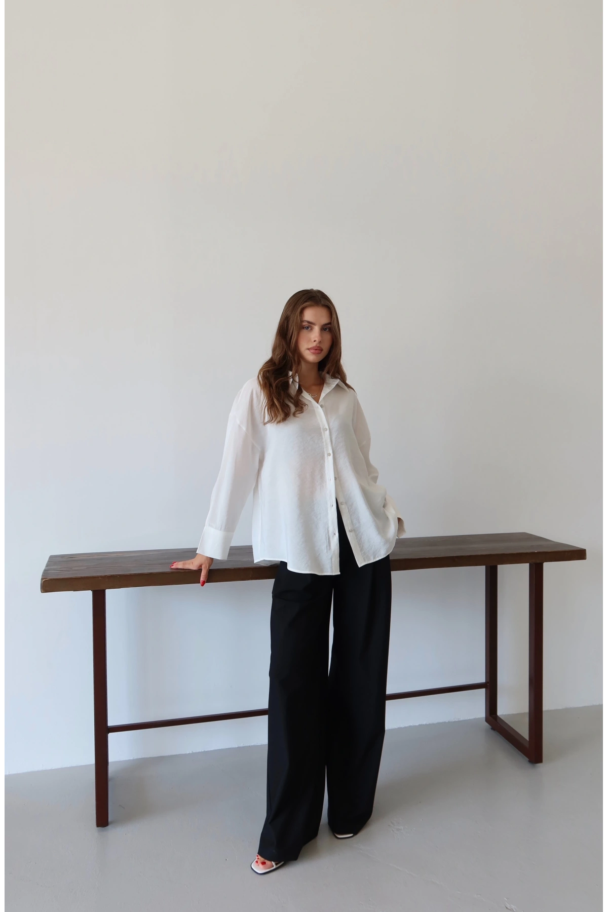 Basic Modal Gömlek Ekru