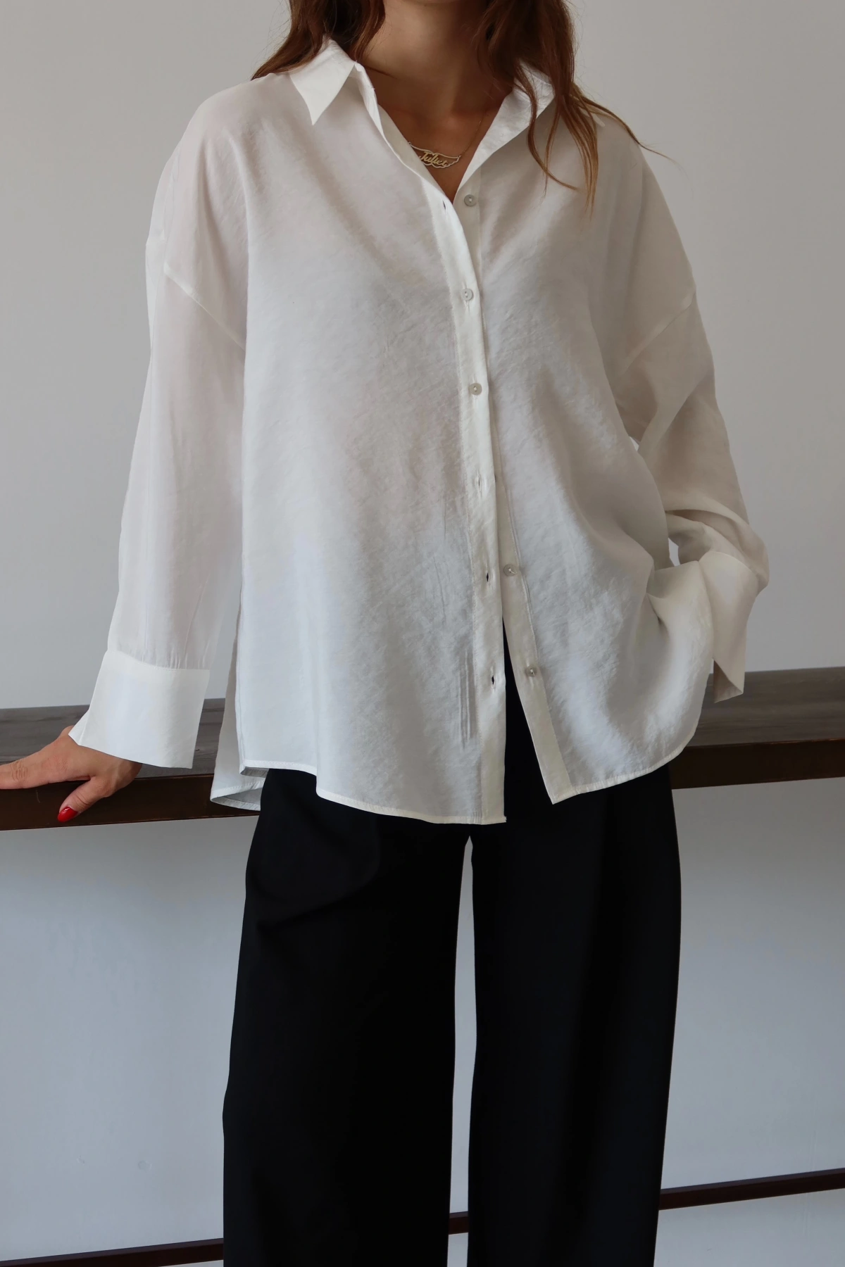 Basic Modal Gömlek Ekru