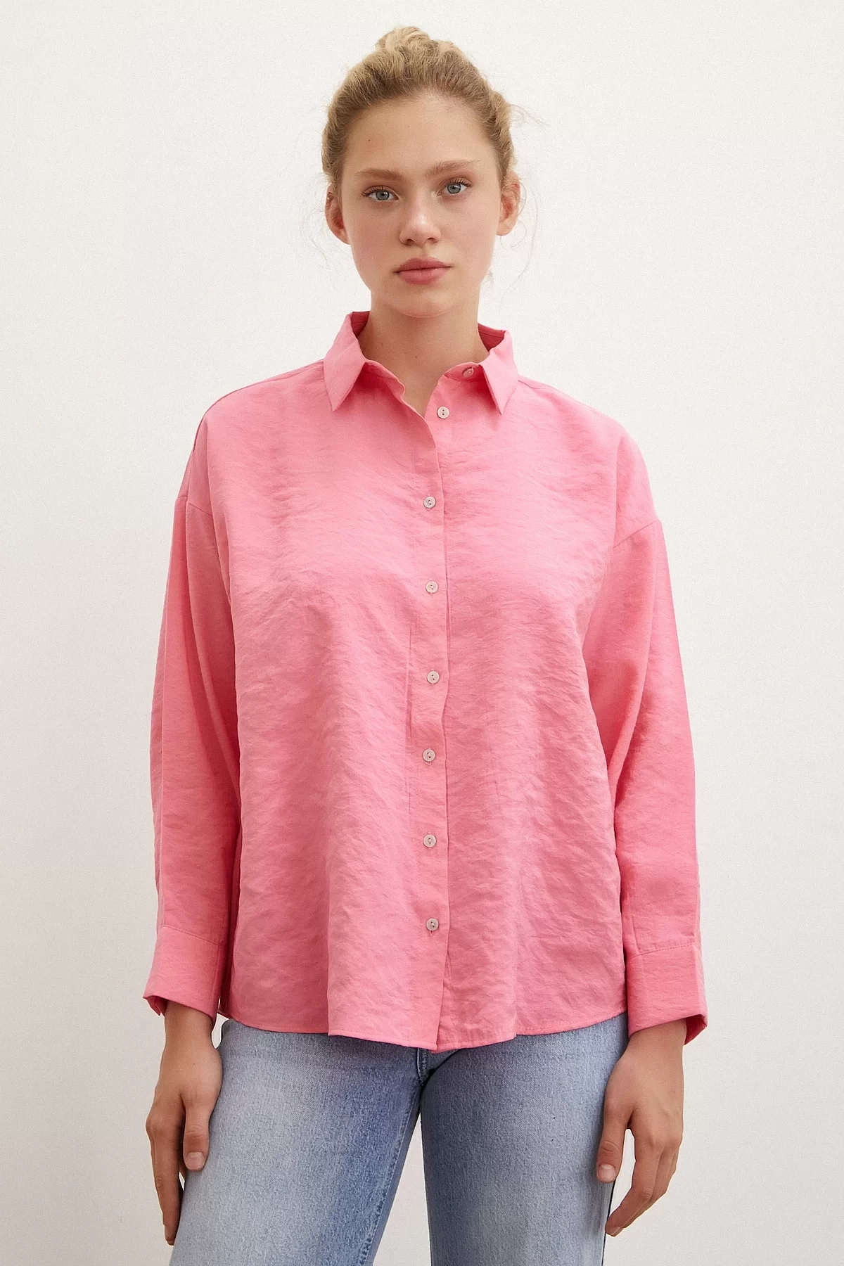 Basic Modal Gömlek Pembe