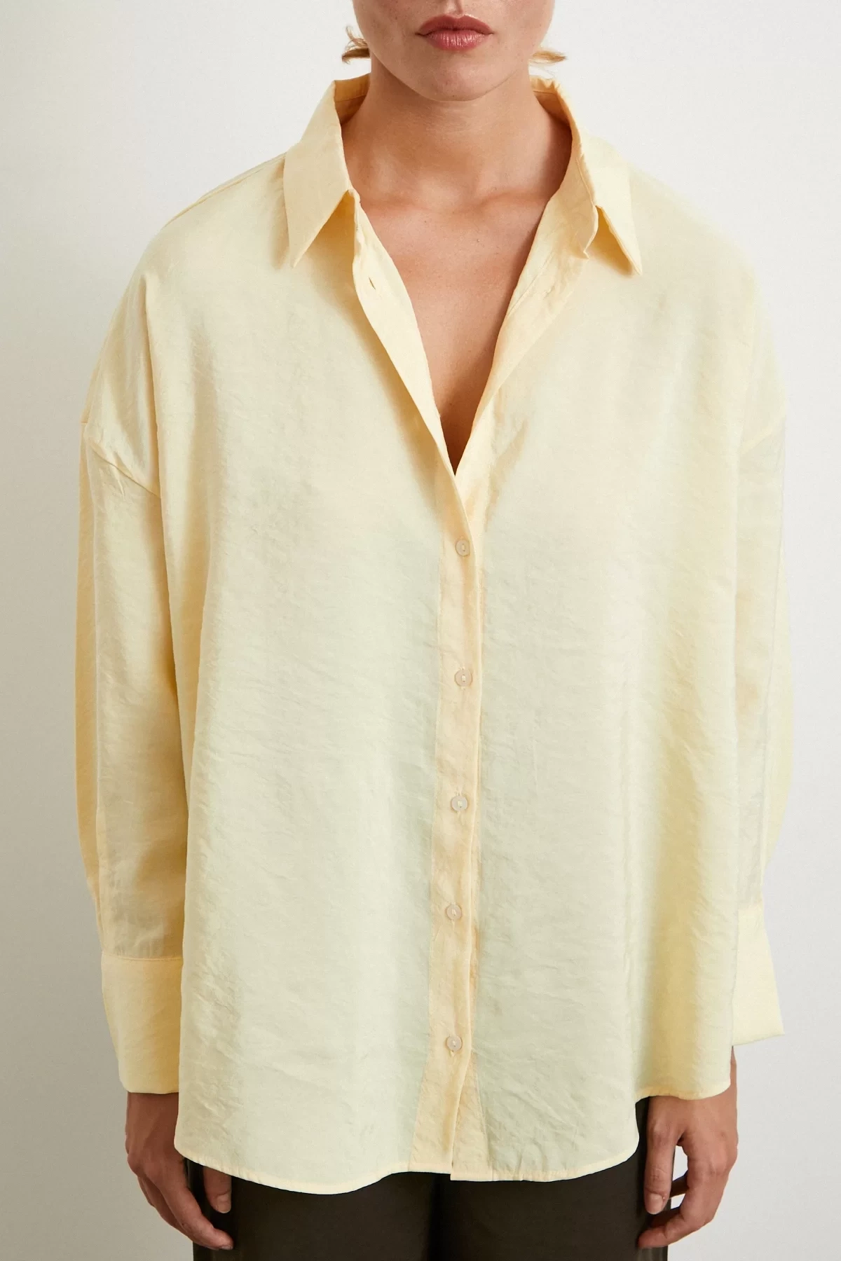 Basic Modal Gömlek Sarı