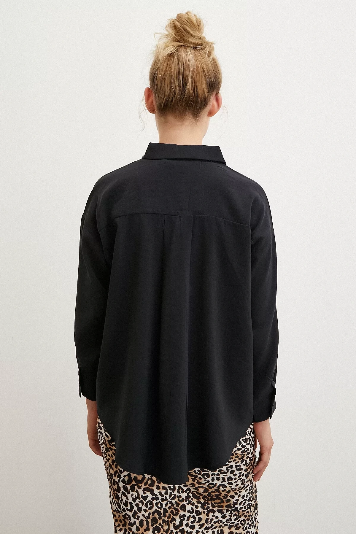 Basic Modal Gömlek Siyah