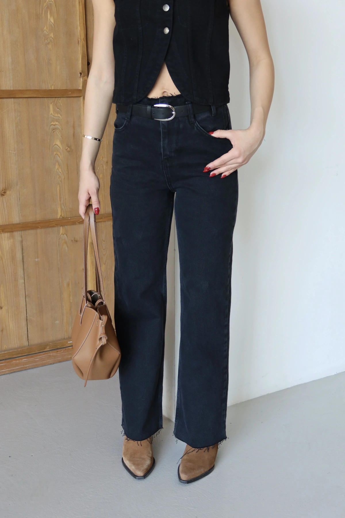 Beli Dikişsiz Pantolon Siyah