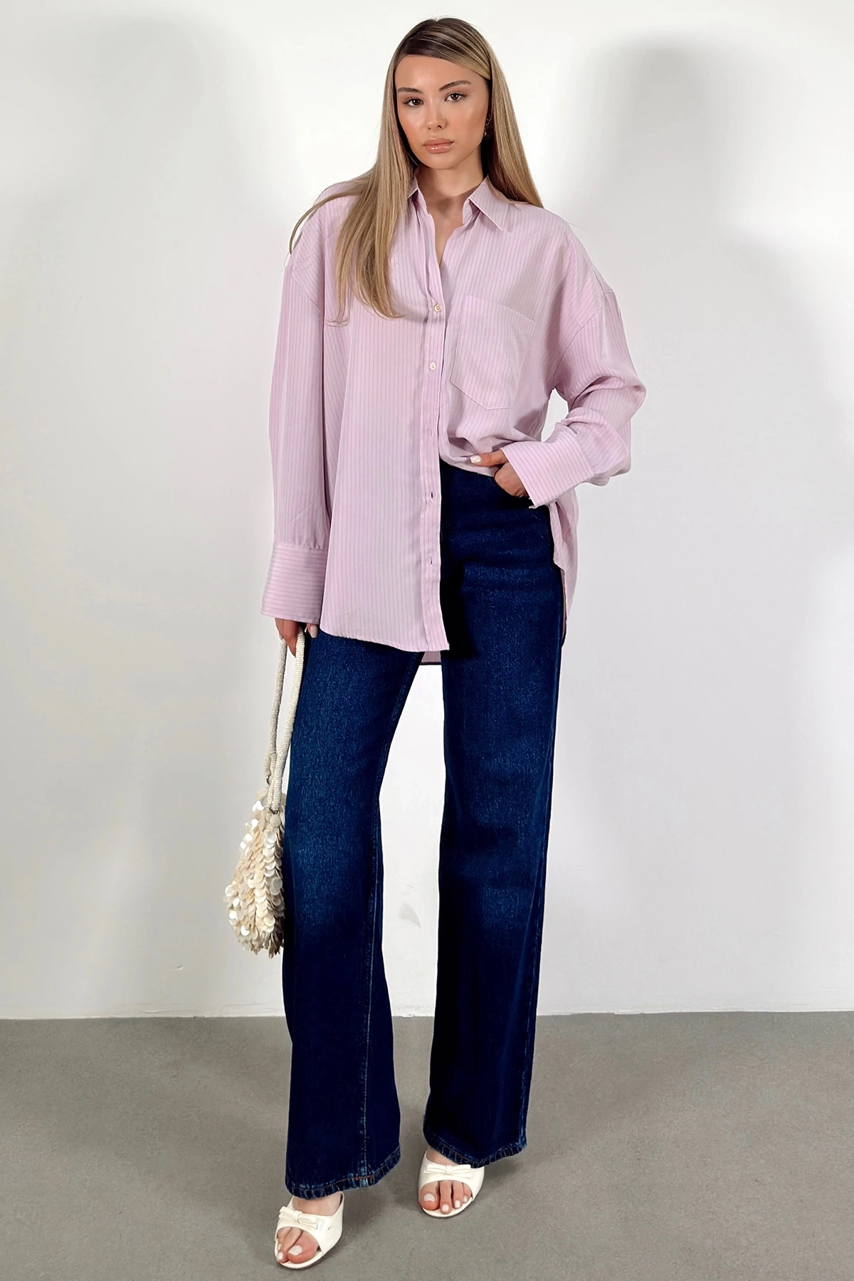 Cepli Çizgili Gömlek