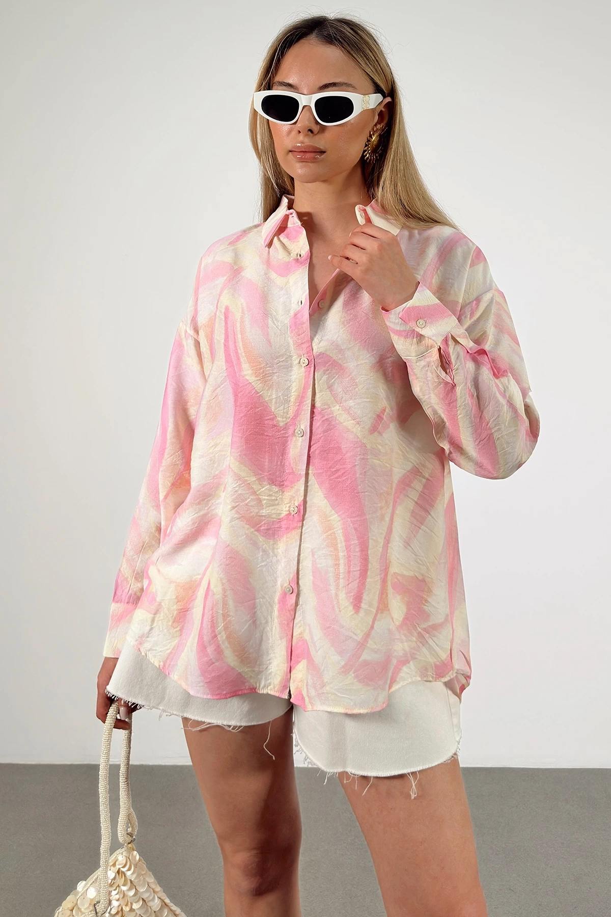 Deniz Esintisi Gömlek Pembe