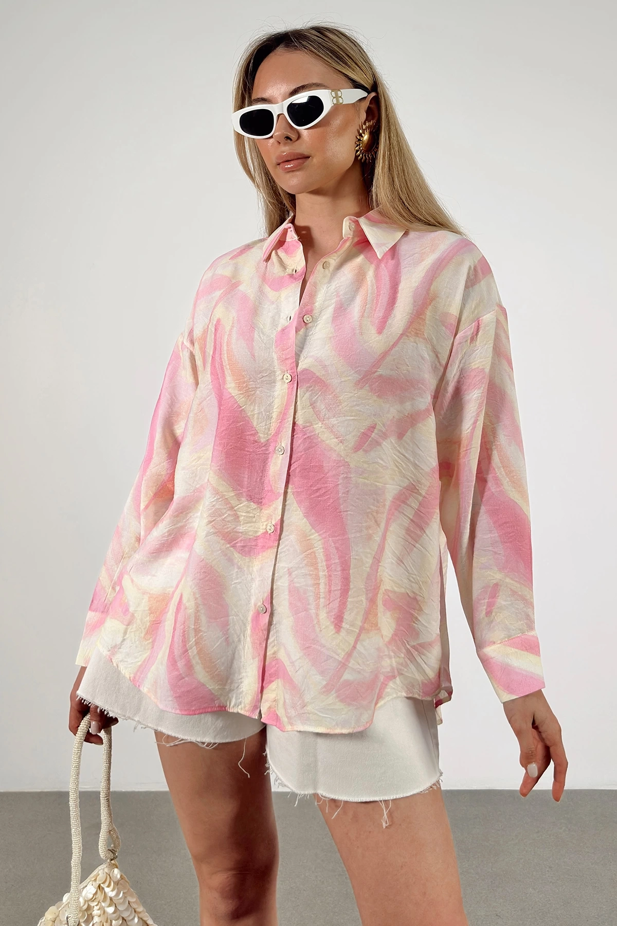 Deniz Esintisi Gömlek Pembe