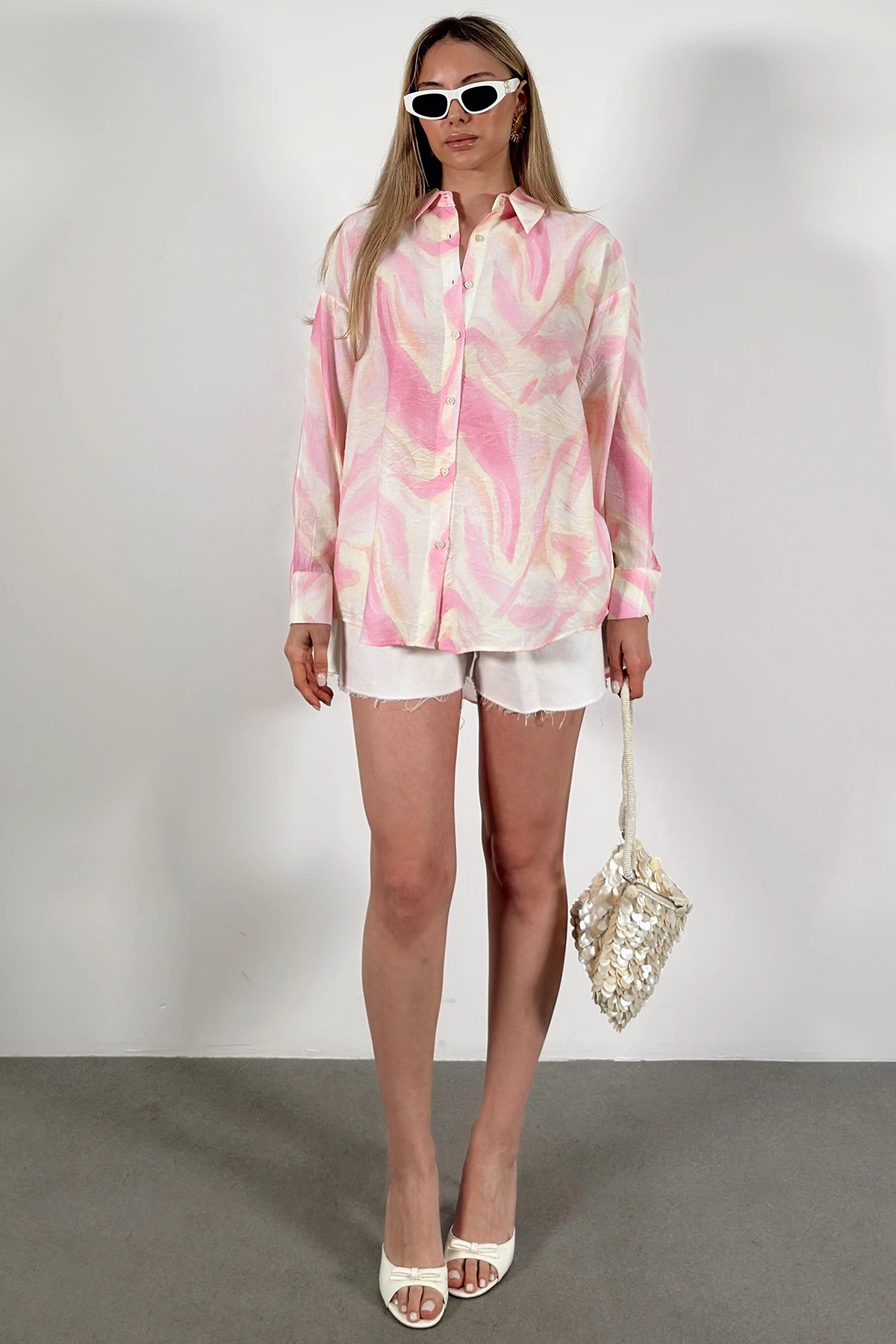 Deniz Esintisi Gömlek Pembe