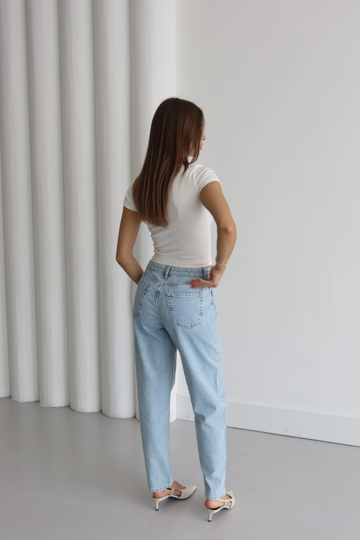 Fiyonk Desenli Taş Detaylı Pantolon